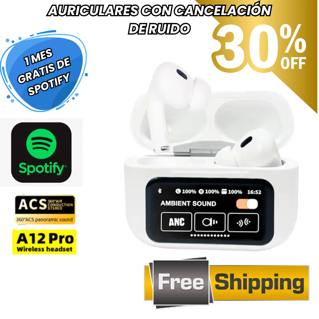 NexPro® - Audífonos con Pantalla Táctil + SPOTIFY PREMIUM